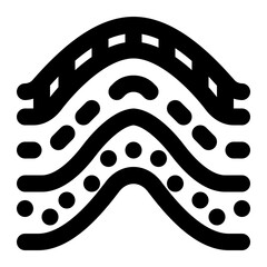 anticline, geology, geography, geographic, geologic, earth science outline icon