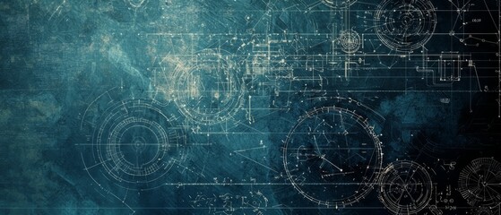 Tech blueprint with complex designs, Generative AI 