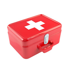 Medical kit box icon 3d render on transparent