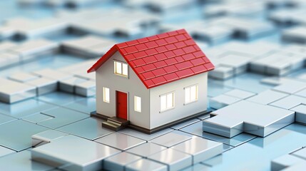 Homeownership, Real Estate, and the American Dream, Perfect for Themes of Housing Market, Investment, and Financial Planning.