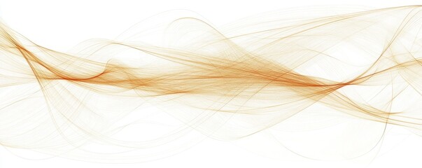 Light golden background with flowing, abstract luxury golden line and waves, vector illustration.