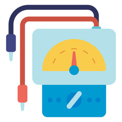 ammeter device flat icon