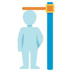 stadiometer for measuring human height flat icon