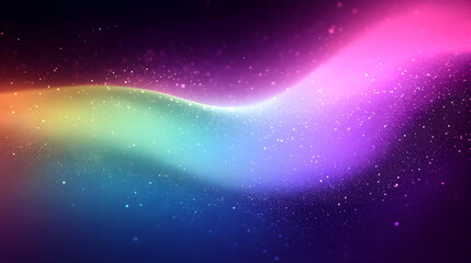 Obraz premium Colorful abstract wave with sparkles and gradients.
