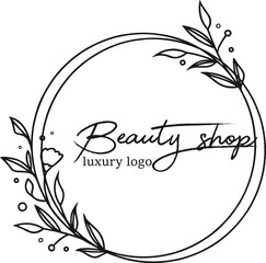 Obraz premium Beauty shop logo design. Luxury Beauty shop logo vectors. Creative logo design. Beauty fashion logo design. Business logo vectors royalty. Women Fashion logo design. Parlor logo design royalty