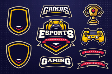 E-sports Logo Bundle Template for Gaming Team or Game Tournament © Akito Studio