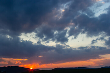 The background of beautiful sky, colorful of sky