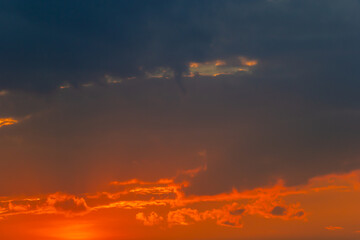 Dramatic sunset and sunrise sky
