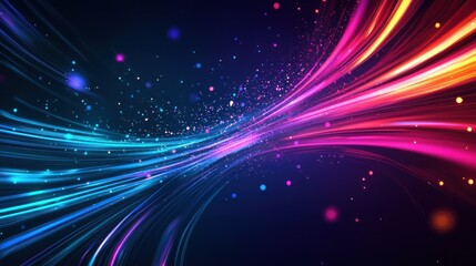 Obraz premium Colorful Light Trails on Dark Background