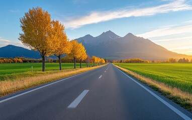 Fototapeta premium A beautiful road leading into the distance