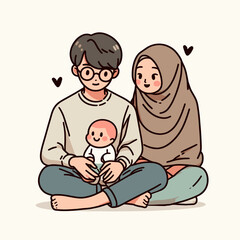 Flat international day of families illustration