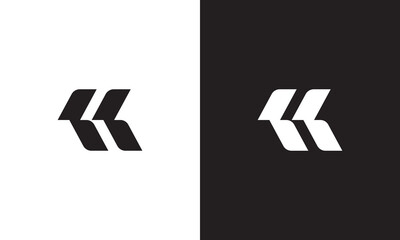 KK logo, monogram unique logo, black and white logo, premium elegant logo, letter KK Vector minimalist