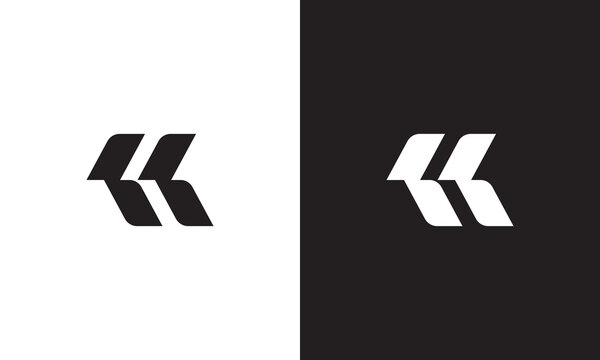 KK logo, monogram unique logo, black and white logo, premium elegant logo, letter KK Vector minimalist