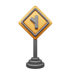 Road sign 3d web and apps icon