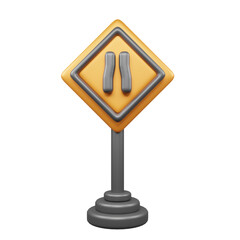 Road sign 3d web and apps icon