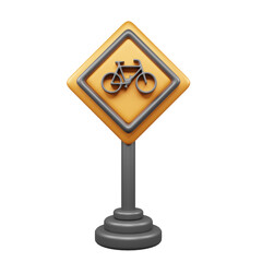 Road sign 3d web and apps icon