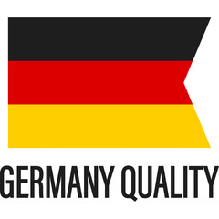 Made in Germany, Germany Quality, Germany Flag , Germany Product Emblem. Vector Flat Icon Label