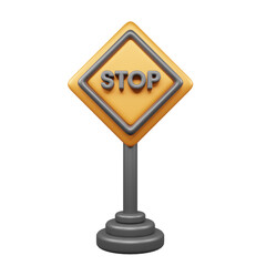 Road sign 3d web and apps icon