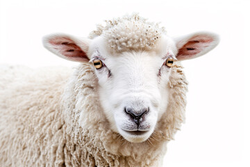Fototapeta premium sheep isolated on white background