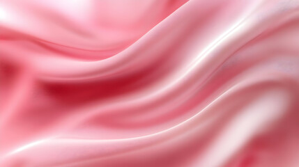 Obraz premium Soft pink satin fabric with gentle waves and smooth texture.