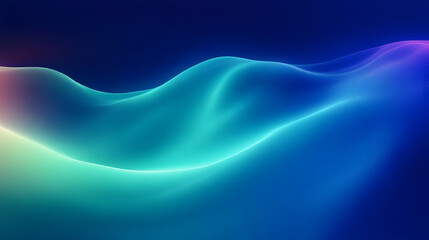 Soft, flowing abstract waves in blue and green hues.