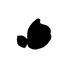 Silhouette of the The Humphead wrasse (Cheilinus undulatus), also known as the Māori wrasse, Napoleon wrasse, Napoleon fish. Flat Style, can use for Logo Gram, Animal Illustration, Pictogram, ect