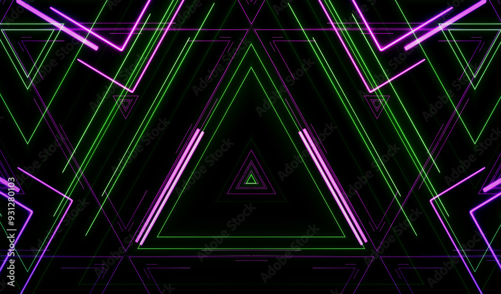 Canvas Prints abstract retro cyber laser digital colorful with glowing neon lights technology background.