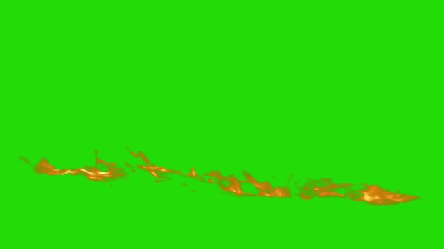 burning flames shows the fire effects with their realistic, glowing colors, Isolated by Alpha channel isolated green screen transparent background
