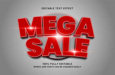 mega sale editable text effect in sale and discount text style