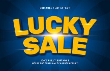 lucky sale editable text effect in sale and discount text style