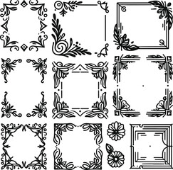 Naklejka premium For Decoration And Design Frames In Vintage Style Monochrome Cosmonaut On Solid White Background