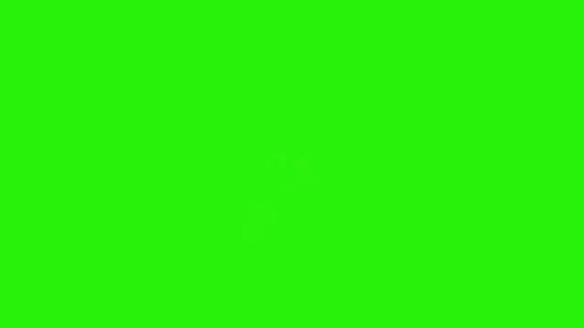 Realistic 4k gun shot muzzle flashes set isolated on isolated green screen transparent background