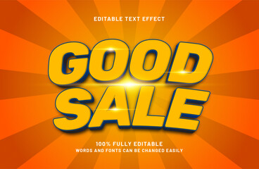 good sale editable text effect in sale and discount text style