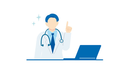 白衣の医者のイラスト