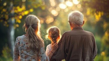 Fototapeta premium Guidance: The direction and advice from parents and elders that assist younger family members in overcoming life's challenges and finding their way. 