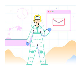 Support ai worker checking new messages