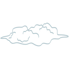 Cloud Doodle Drawing Vector Illustration Icon