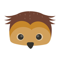 Cute Owl Head Illustration