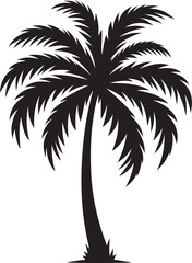 palm tree silhouette vector art illustration