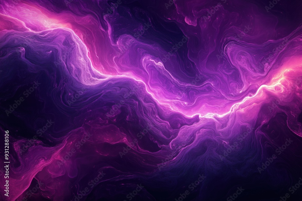 Wall mural abstract wavy purple abstract background