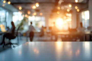 Business office with blurred people casual wear, with blurred bokeh background, blurred background