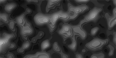 3D Stylized topographic contour map. Abstract lines or wavy backdrop background. Geography scheme and terrain. Topography grid map. Geographic line mountain relief. Contour map background