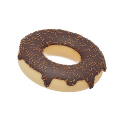 brown chocolate donut 3d illustration