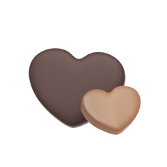 brown chocolate 3d illustration