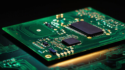 AI-Generated Tea Photo with Circuit Board Design