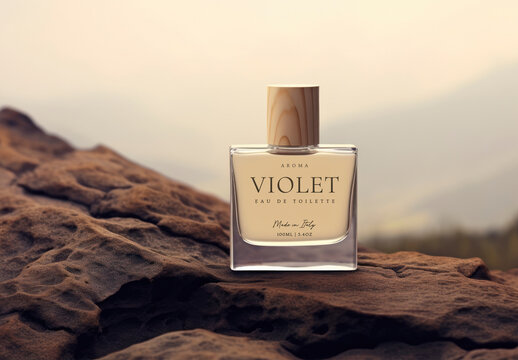 Product Packaging Perfume Bottle Mockup With Generative AI