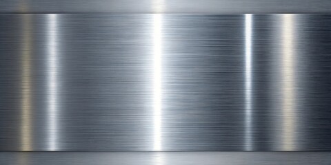 Steel material with a shiny, metallic surface, suitable for industrial or construction concepts, metal, durable