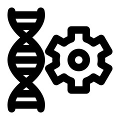 genetic engineering, genetic modification, genetic manipulation, biological engineering, bioengineering, engineering outline icon