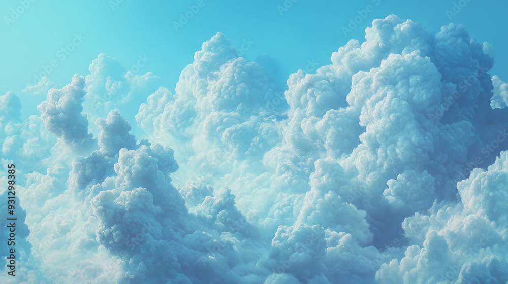 Wall mural Cerulean canvas stretches above, dotted with fluffy cotton-like clouds --ar 16:9 --v 6.1 Job ID: e8dd7e4b-ce5b-4aa8-b6f2-1e5ce77bb154