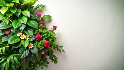Corner decor plant with lush green leaves and vibrant flowers, corner, decor, plant, lush, green, leaves, vibrant